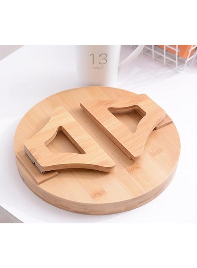 حامل متعدد الاستخدامات - حامل خشبي أنيق متعدد الأغراض، مثالي لتزيين غرفة المعيشة، وتقديم الوجبات الخفيفة، وحلول التخزين المدمجة، بتصميم قابل للطي لسهولة النقل. - Image 3